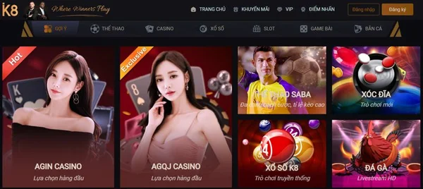 Kho game khủng tại nhà cái k8 bao gồm những gì?