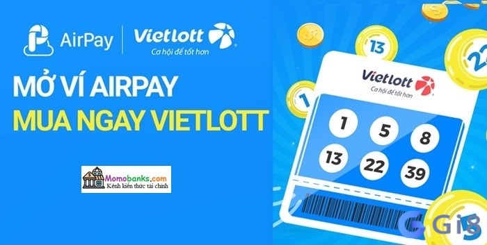 Mua xổ số Vietlott trực tuyến trên ví Airpay